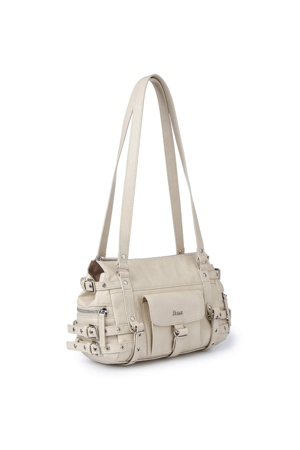 Deinet - Belted Pocket Mini Shoulder Bag (Beige) product image 2 | TRAB K-Fashion Australia