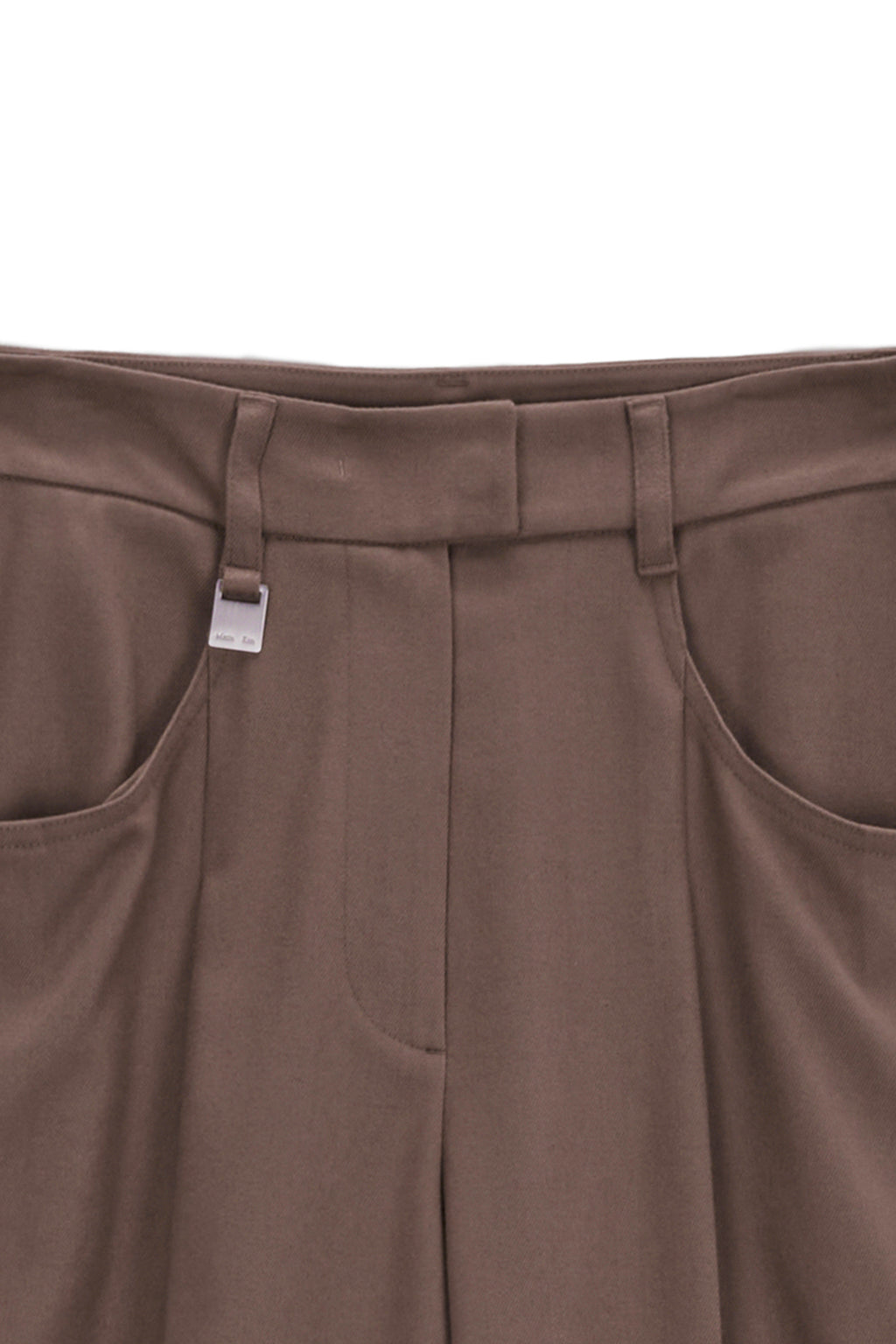 Matin Kim - Side Pleats Trouser (Brown) product image 3 | TRAB K-Fashion Australia