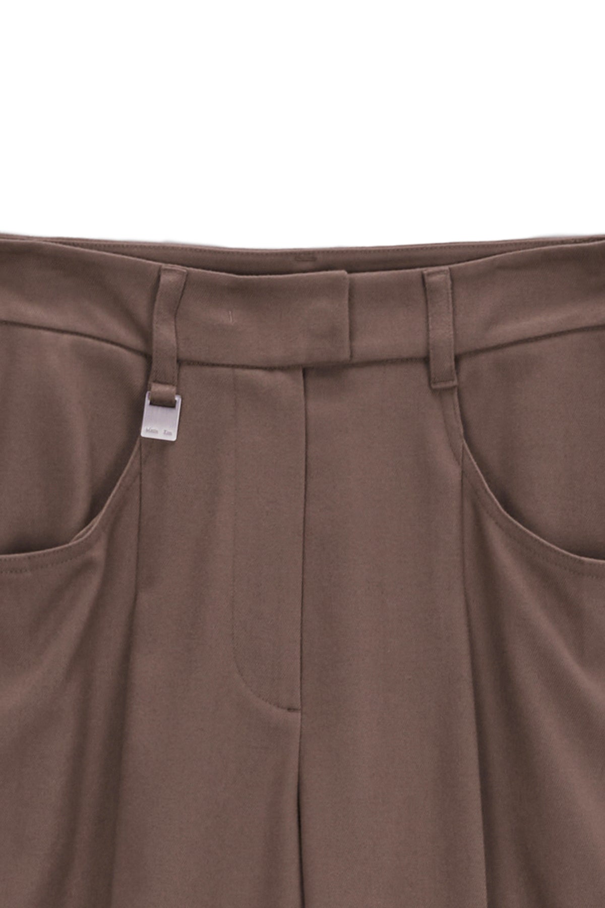 Matin Kim - Side Pleats Trouser (Brown) product image 3 | TRAB K-Fashion Australia