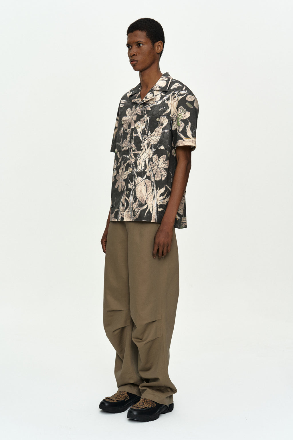 Andersson Bell - Cut-Out Wrap Wide-Leg Trousers (Beige) product image 2 | TRAB K-Fashion Australia