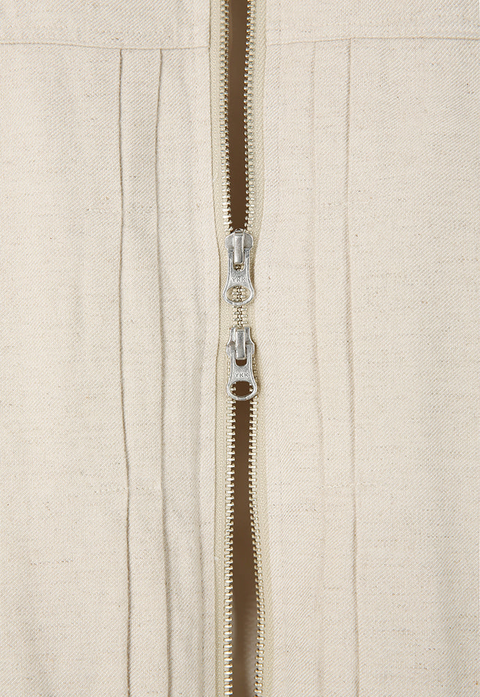 Tonywack - Milled Linen Rayon Type1 Zip Jacket (Natural Ecru) product image 11 | TRAB K-Fashion Australia