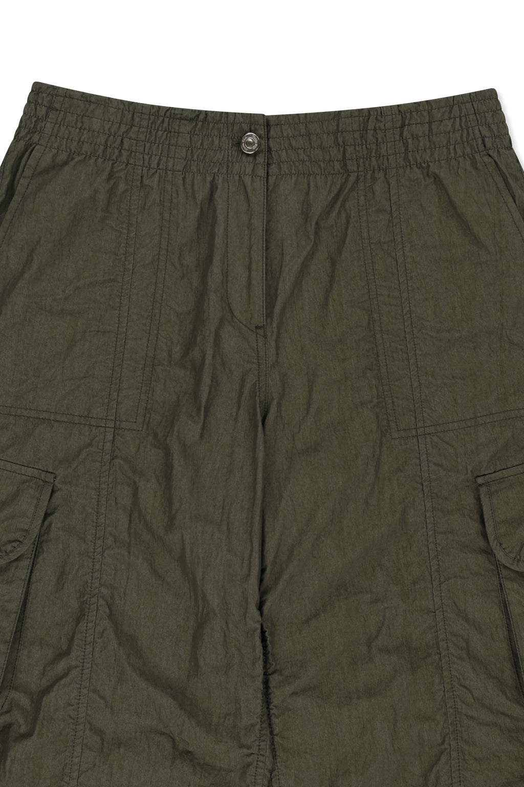 Matin Kim - Crinkle Capri Pants (Khaki) product image 3 | TRAB K-Fashion Australia