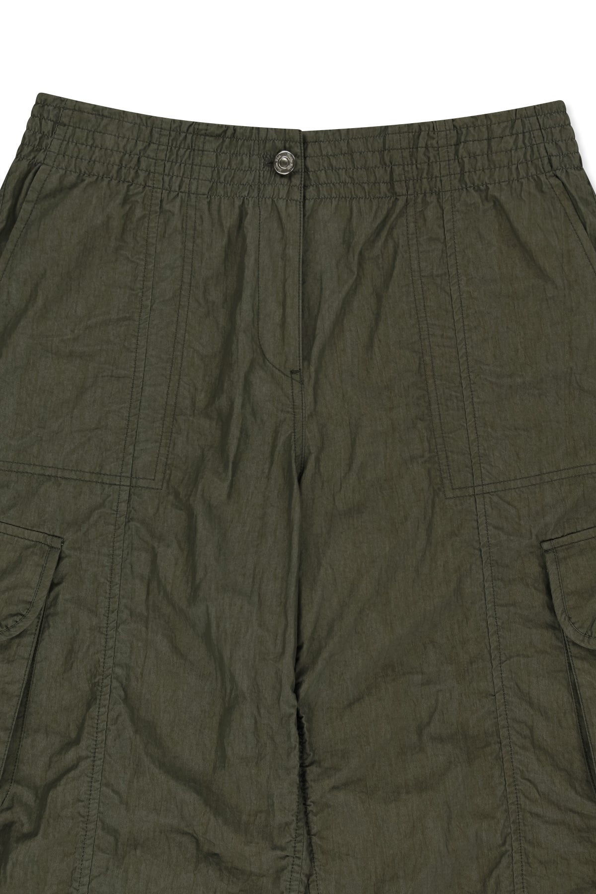 Matin Kim - Crinkle Capri Pants (Khaki) product image 3 | TRAB K-Fashion Australia