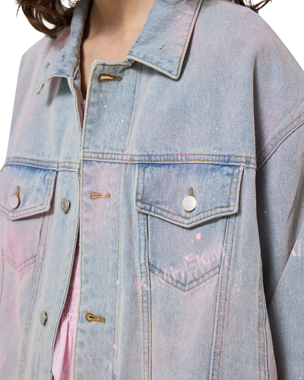 Kimhe Kim - Spray Dyed Denim Jacket (Sky Blue) product image 7 | TRAB K-Fashion Australia
