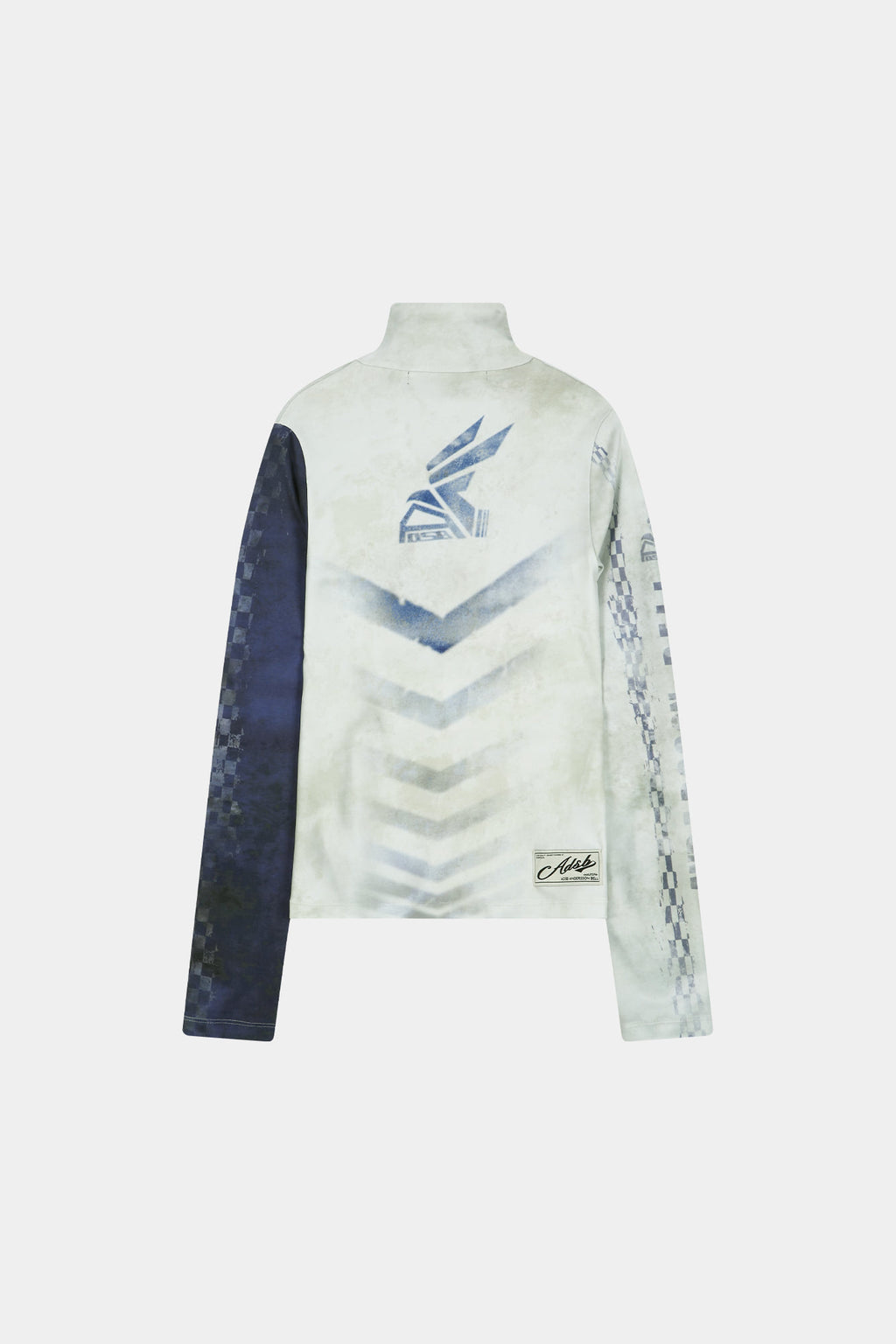 Andersson Bell - Racing Graphic Color-Block High-Neck Top (ivory/navy) (Ivory/Navy) product image 9 | TRAB K-Fashion Australia