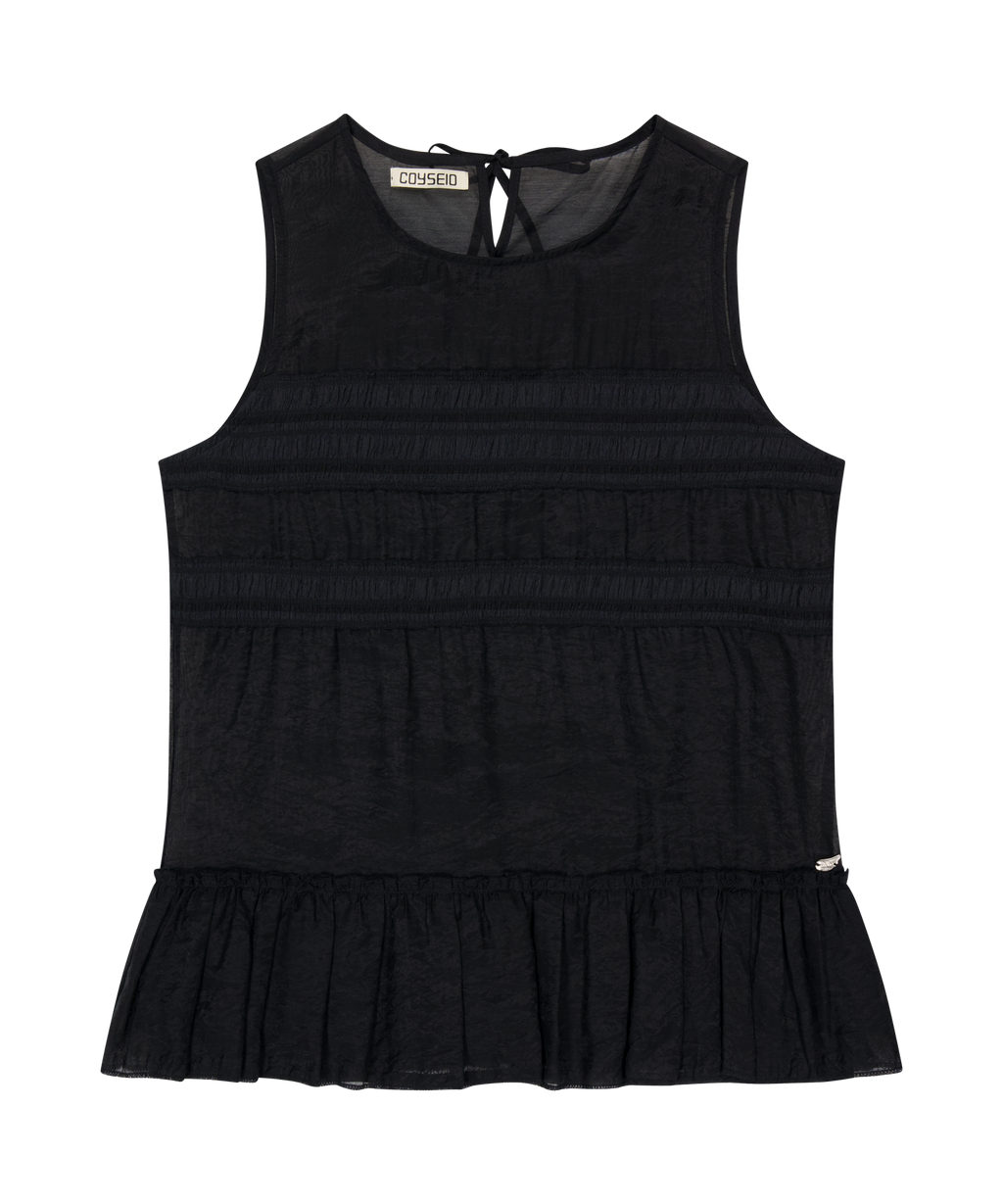 Coyseio - Sheer Layered Sleeveless (Black) product image 1 | TRAB K-Fashion Australia