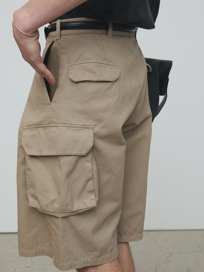 Tonywack - Garment-Washed Cotton Cargo Shorts (Beige) product image 7 | TRAB K-Fashion Australia
