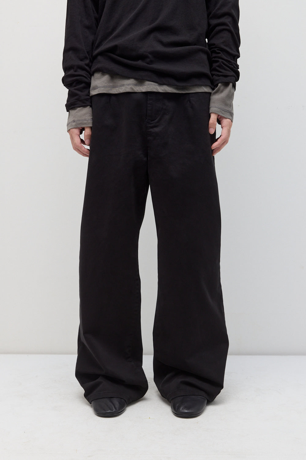 Hatchingroom - Flare Work Trousers Moleskin (Washed Black) product image 6 | TRAB K-Fashion Australia