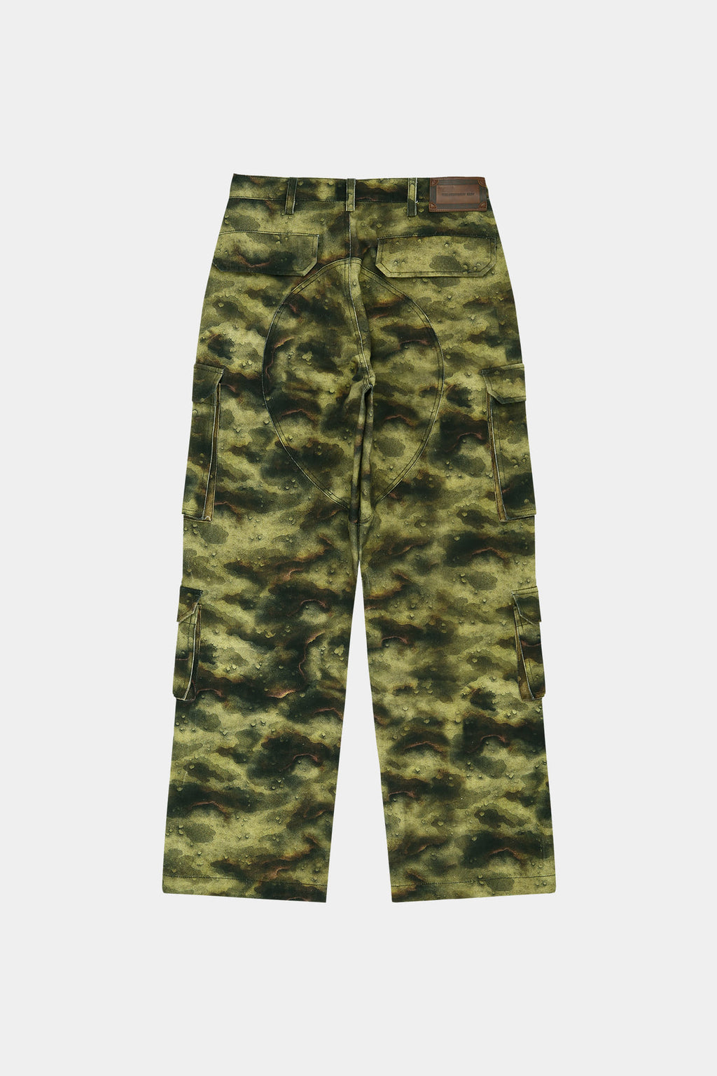 Andersson Bell - Unisex Burnout Camouflage-Printed Cargo Jeans (Green) product image 12 | TRAB K-Fashion Australia