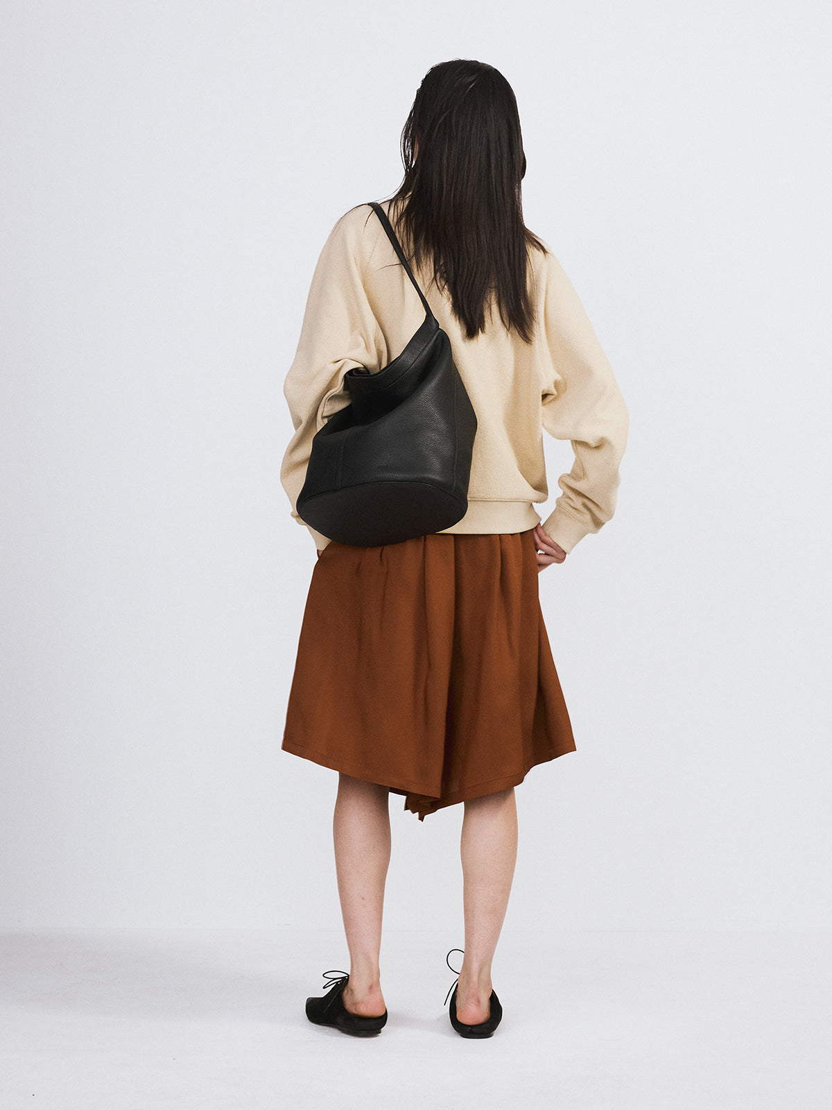 Recto - Banding Wide Culotte Pants (Red Brown) product image 3 | TRAB K-Fashion Australia