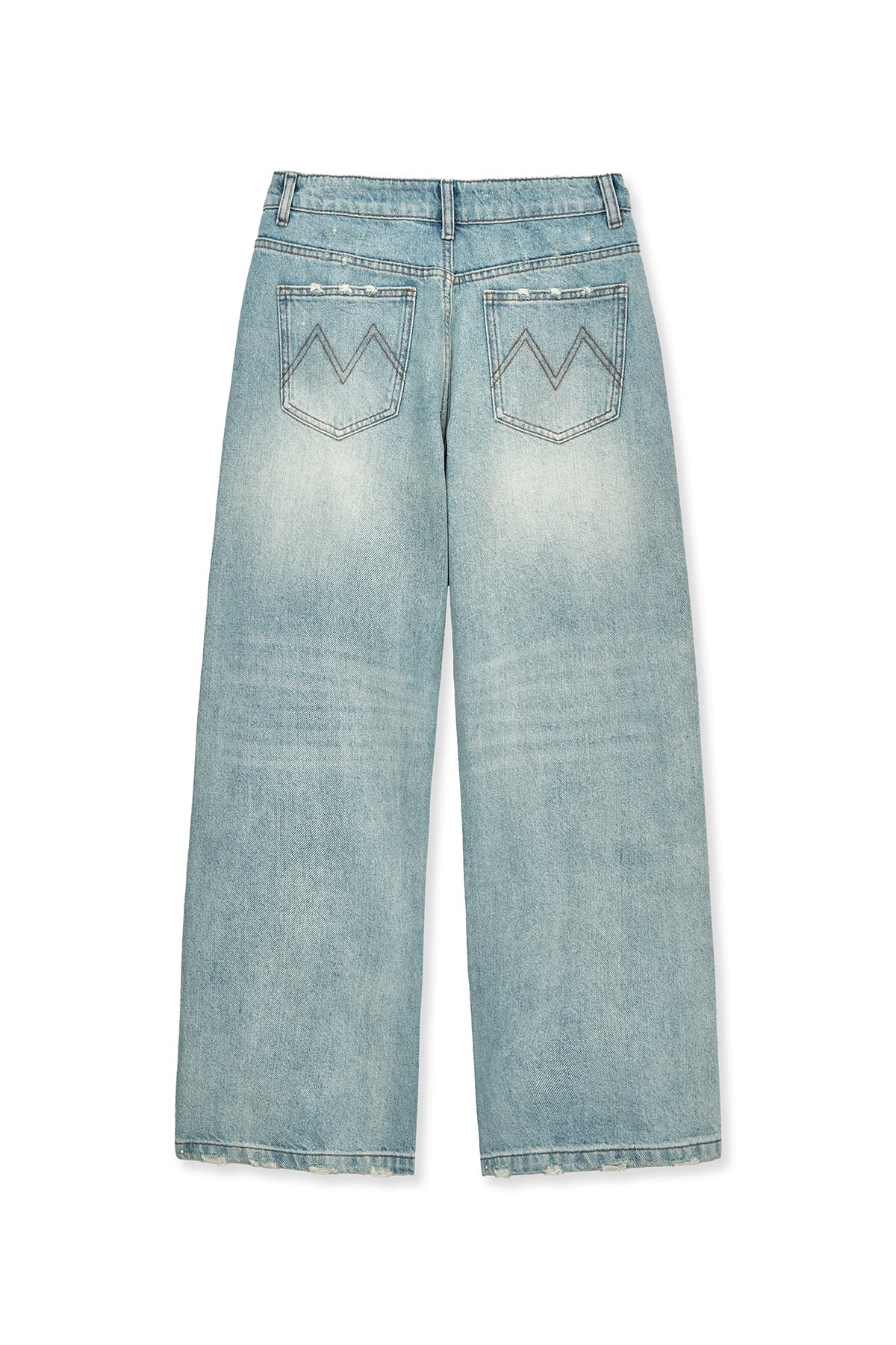 Matin Kim - Heavy Destroyed Denim Pants (Light Blue) product image 2 | TRAB K-Fashion Australia