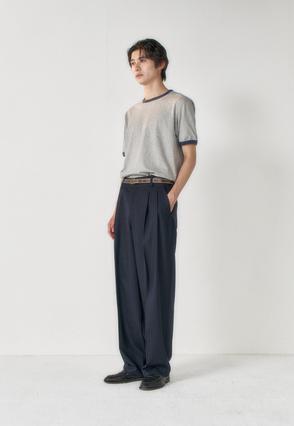 Art if acts - Slub Ringer Tee (Grey/Blue) product image 2 | TRAB K-Fashion Australia
