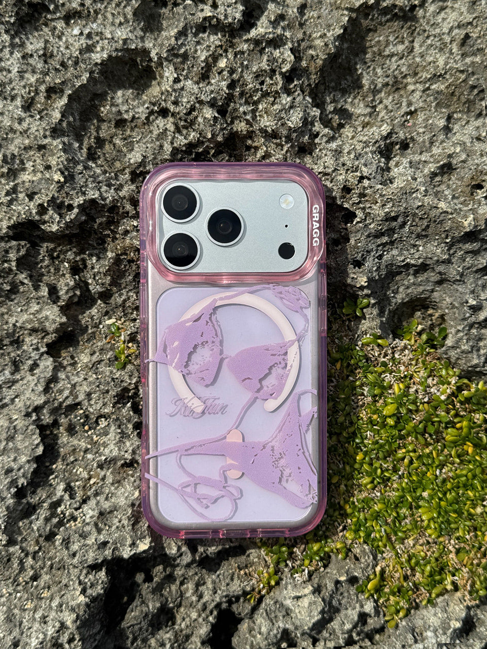 Kijun - MAGSAFE LAYERS FRAME CASE CLEAR PINK AFTER SWIM product image 2 | TRAB K-Fashion Australia