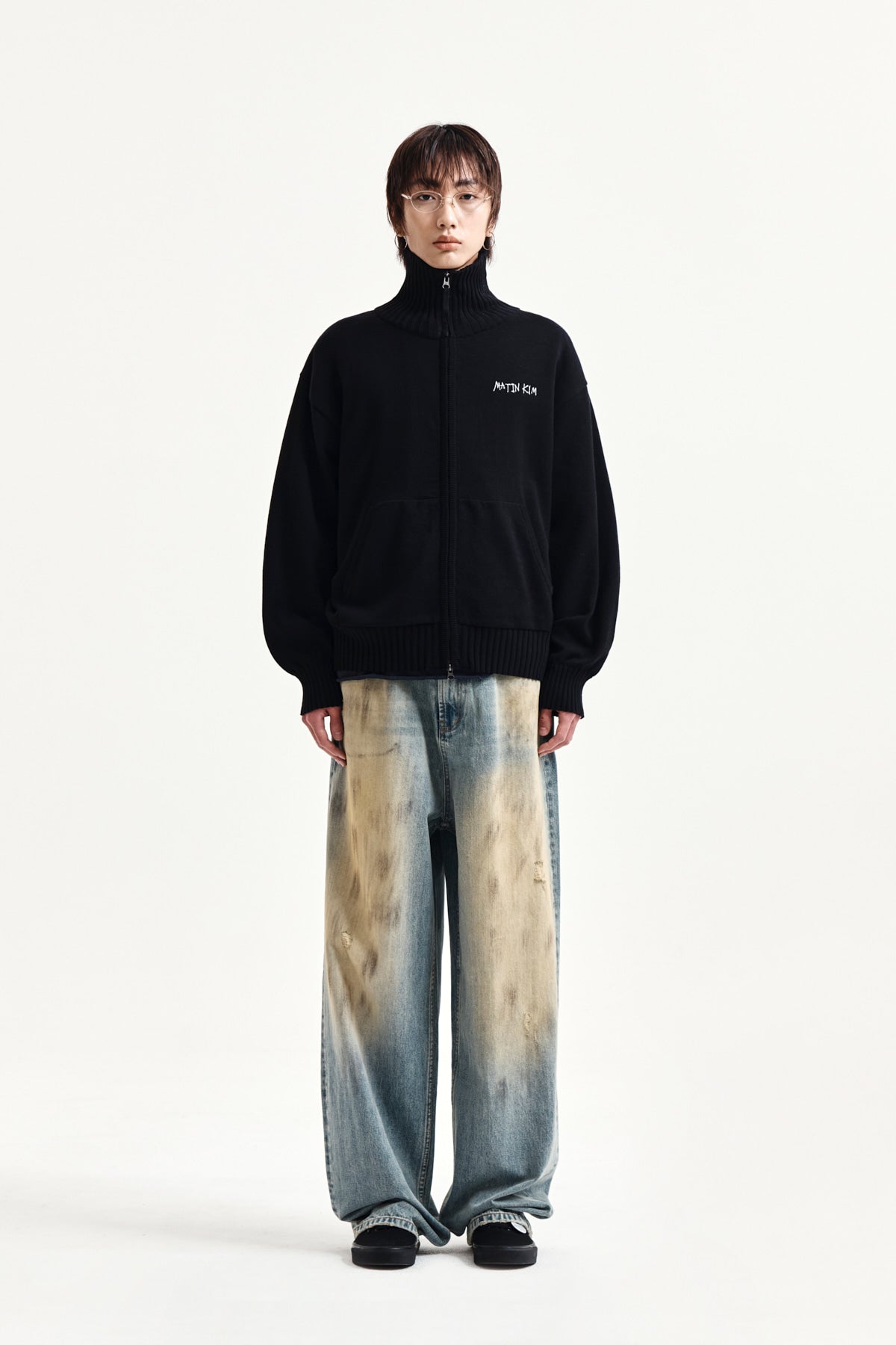 Matin Kim - Vintage Dirty Washed Denim Pants (Light Blue) product image 10 | TRAB K-Fashion Australia