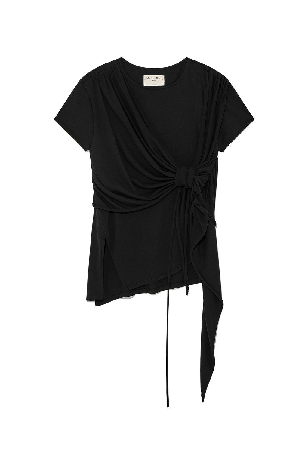 Matin Kim - Tied Detail String Top (Black) product image 1 | TRAB K-Fashion Australia