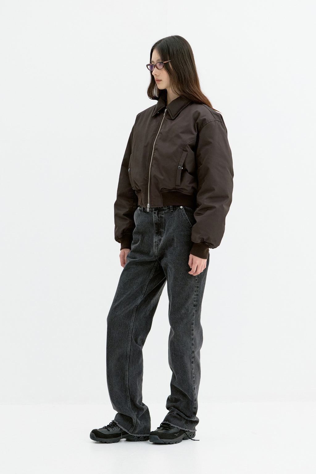 Coor - Slim Straight Jeans (Gray) product image 3 | TRAB K-Fashion Australia