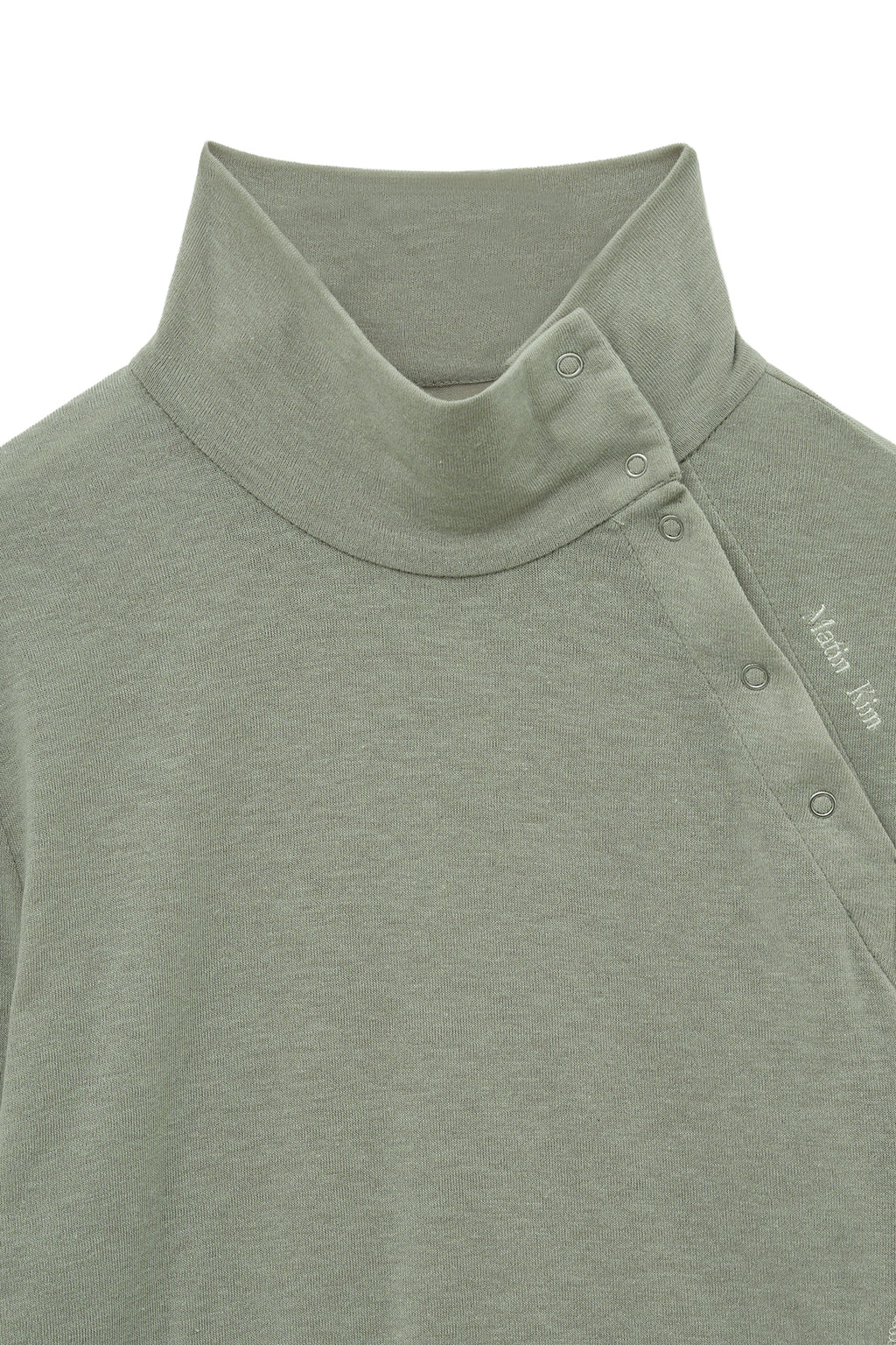 Matin Kim - Button Slit Half Neck Top (Beige) product image 4 | TRAB K-Fashion Australia