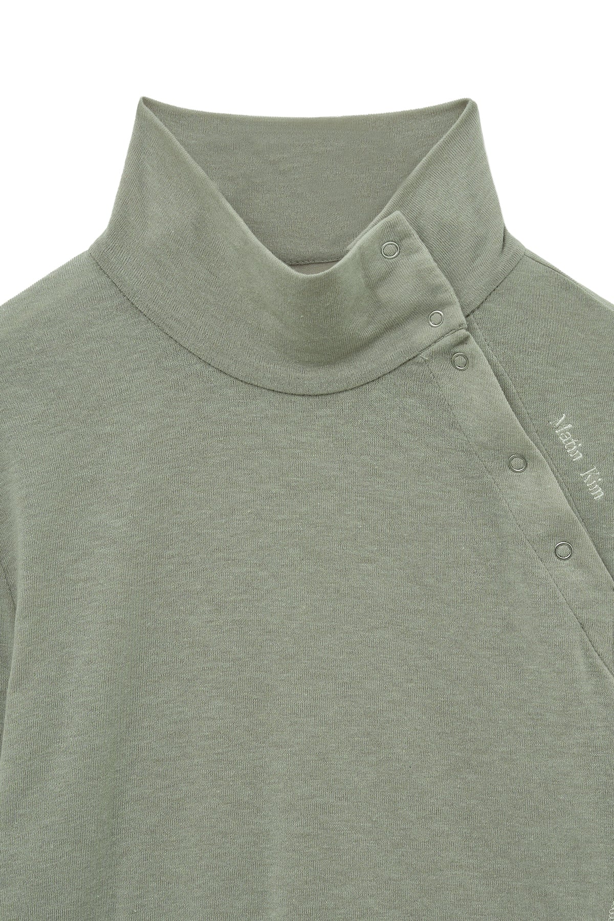 Matin Kim - Button Slit Half Neck Top (Beige) product image 4 | TRAB K-Fashion Australia