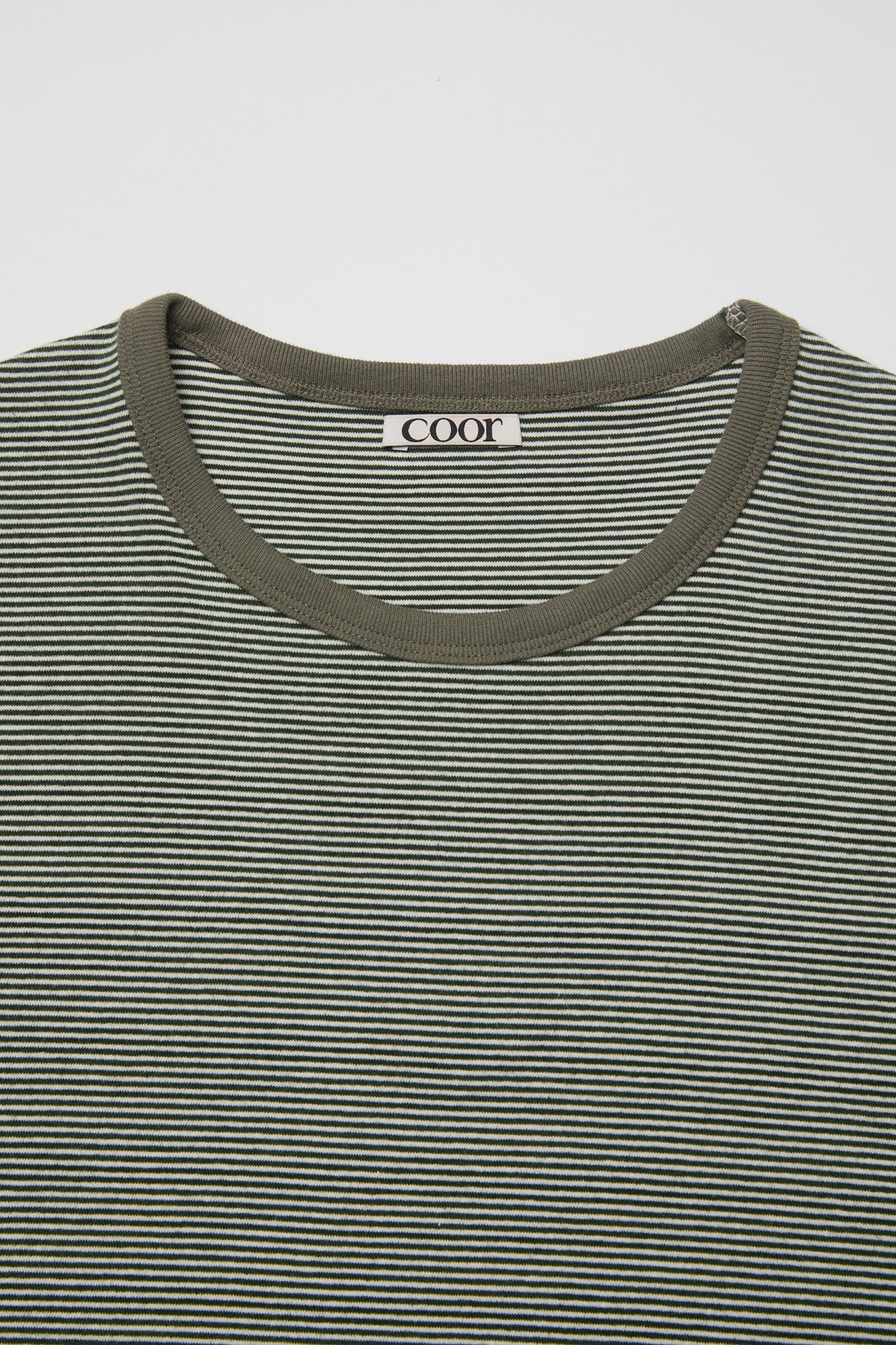 Coor - Stripe Ringer T-Shirt (Dark Green) product image 5 | TRAB K-Fashion Australia