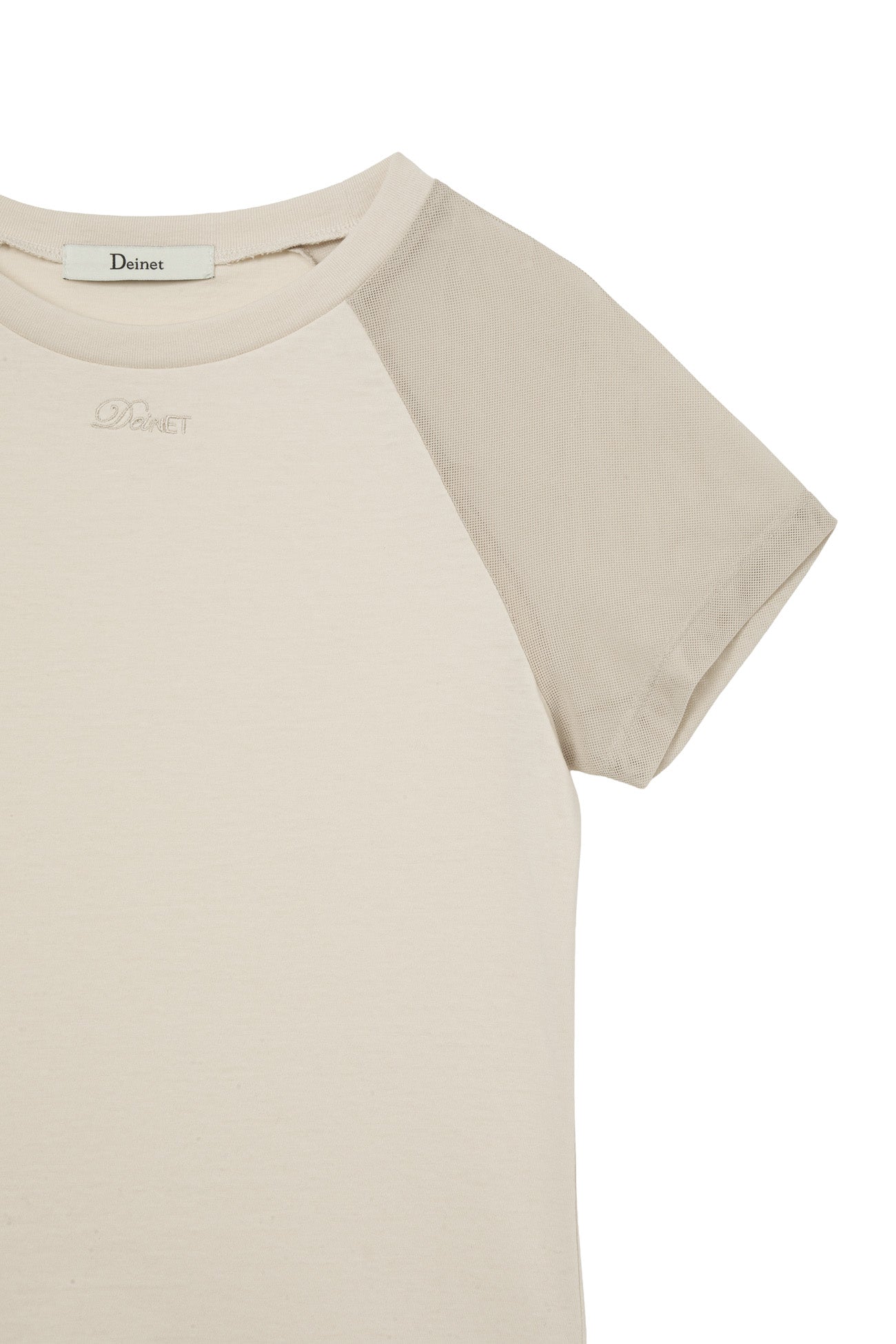 Deinet - Mesh Contrast Raglan T-Shirt (Beige) product image 4 | TRAB K-Fashion Australia