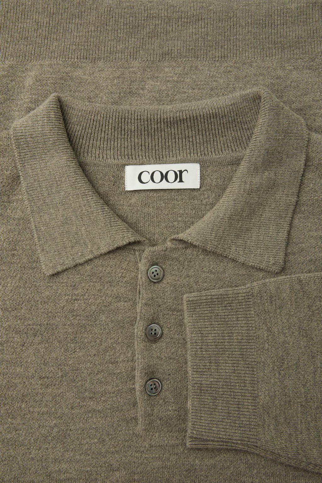 Coor - Topfill Wool Polo Knit (Light Khaki) product image 5 | TRAB K-Fashion Australia