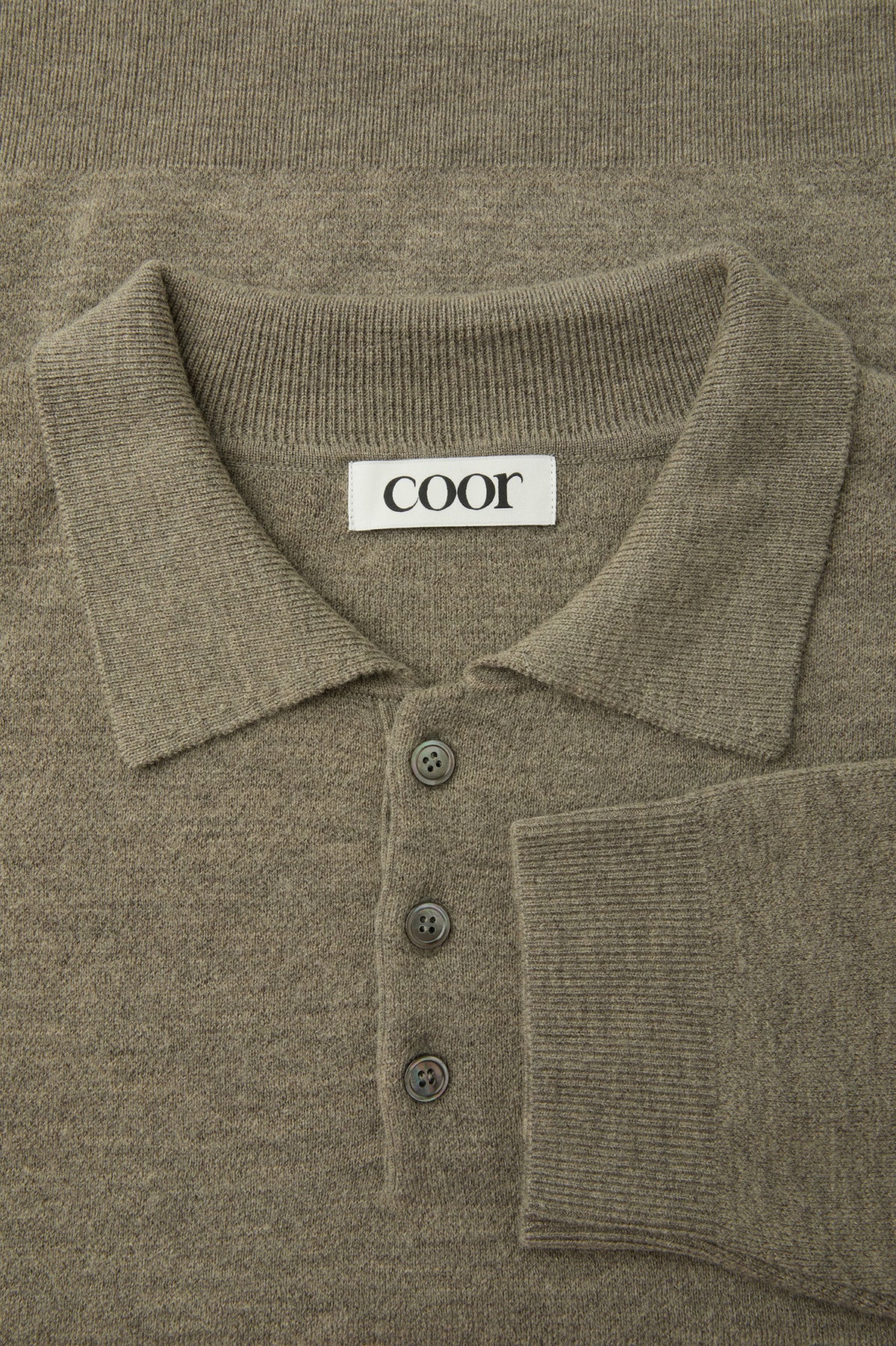 Coor - Topfill Wool Polo Knit (Light Khaki) product image 5 | TRAB K-Fashion Australia