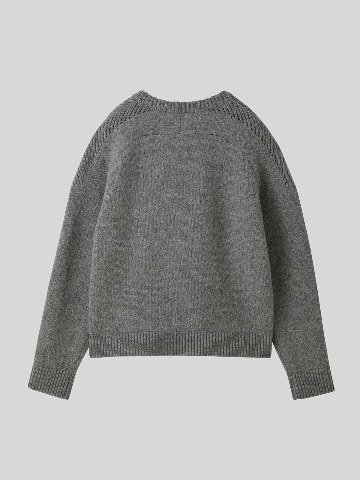 Recto - Shetland Wool Knit Top (Melange Grey) product image 7 | TRAB K-Fashion Australia