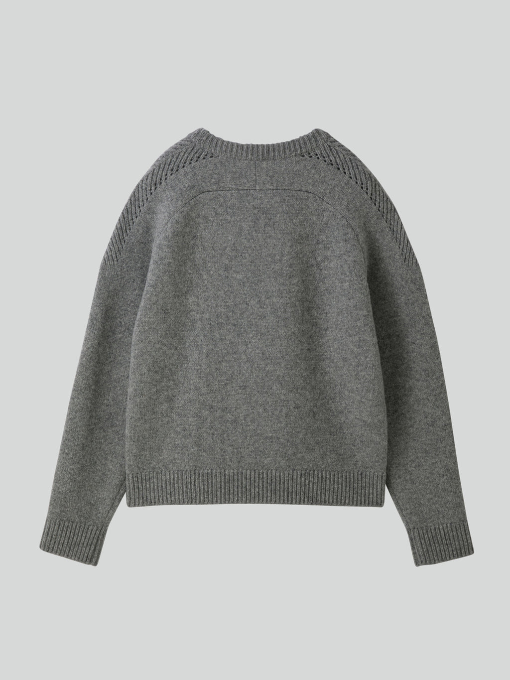 Recto - Shetland Wool Knit Top (Melange Grey) product image 7 | TRAB K-Fashion Australia