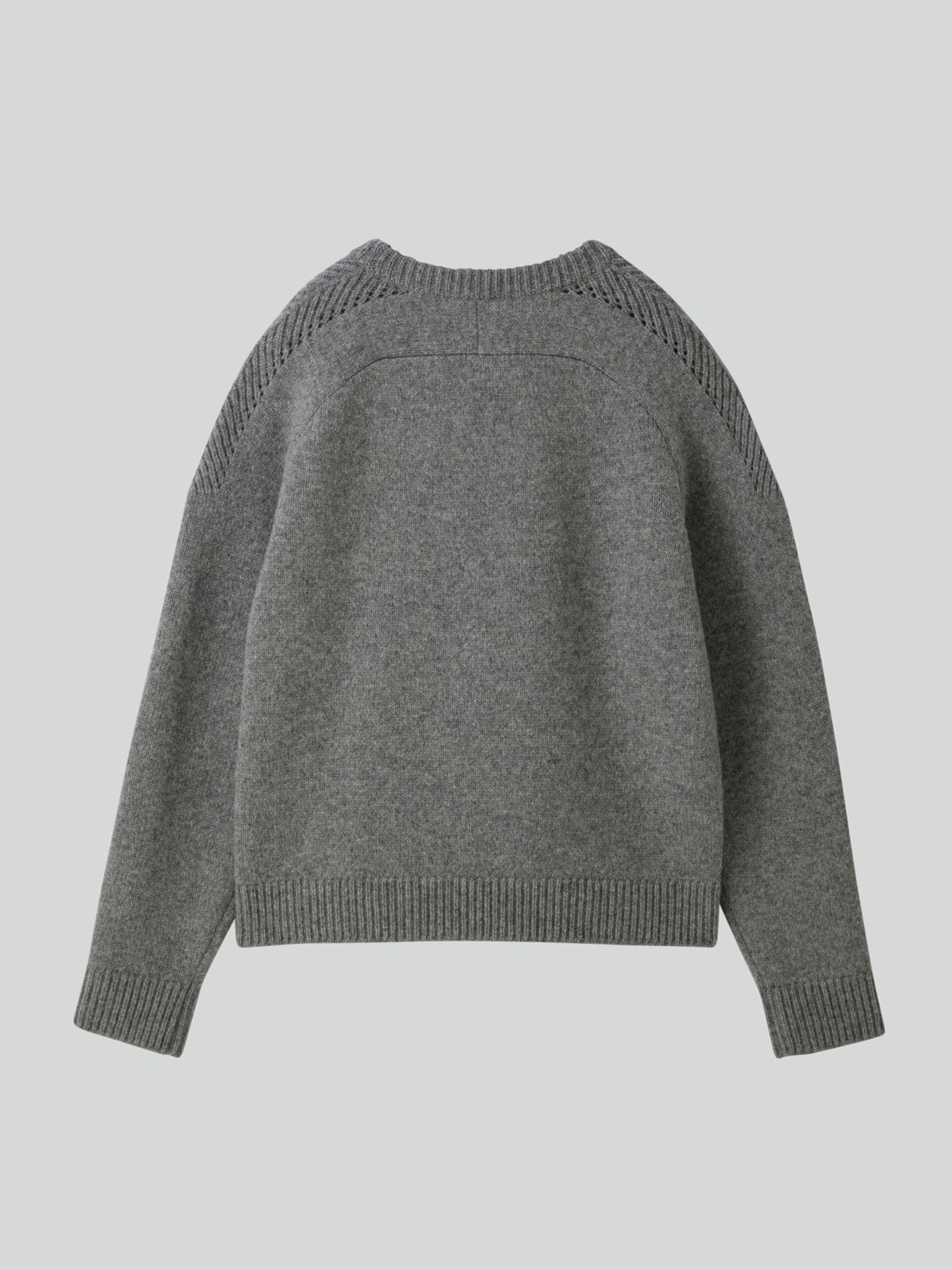 Recto - Shetland Wool Knit Top (Melange Grey) product image 7 | TRAB K-Fashion Australia
