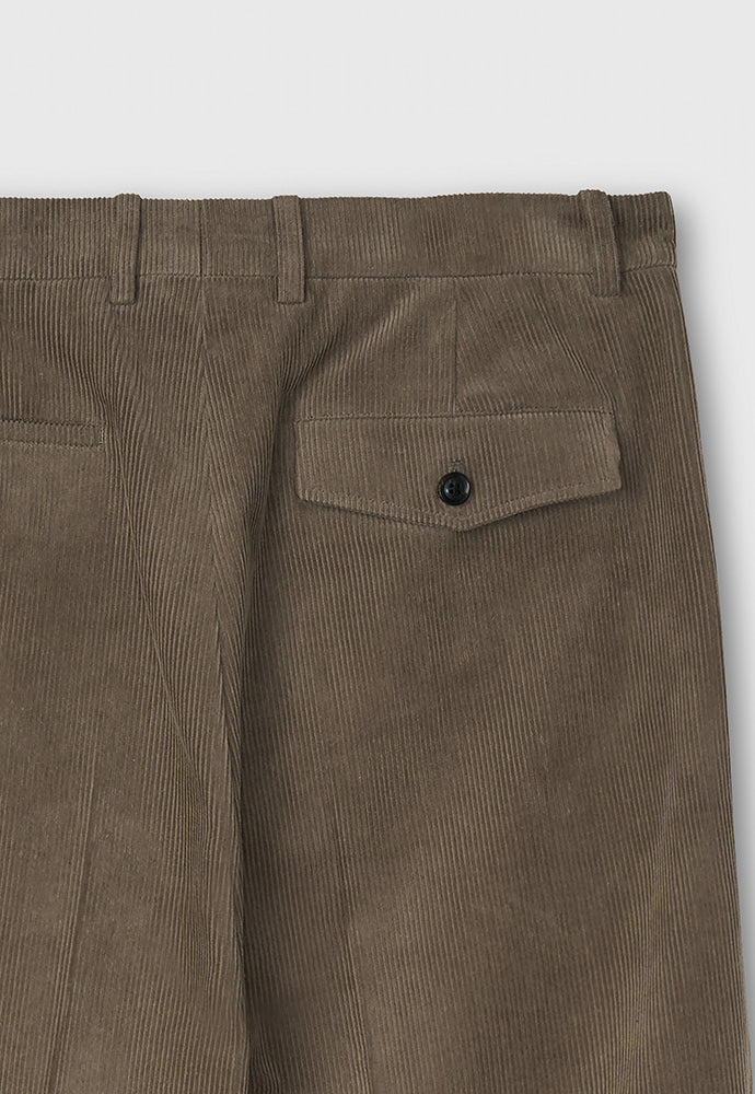 Tonywack - Corduroy Wide-Leg Tailored Trousers (Taupe) product image 12 | TRAB K-Fashion Australia