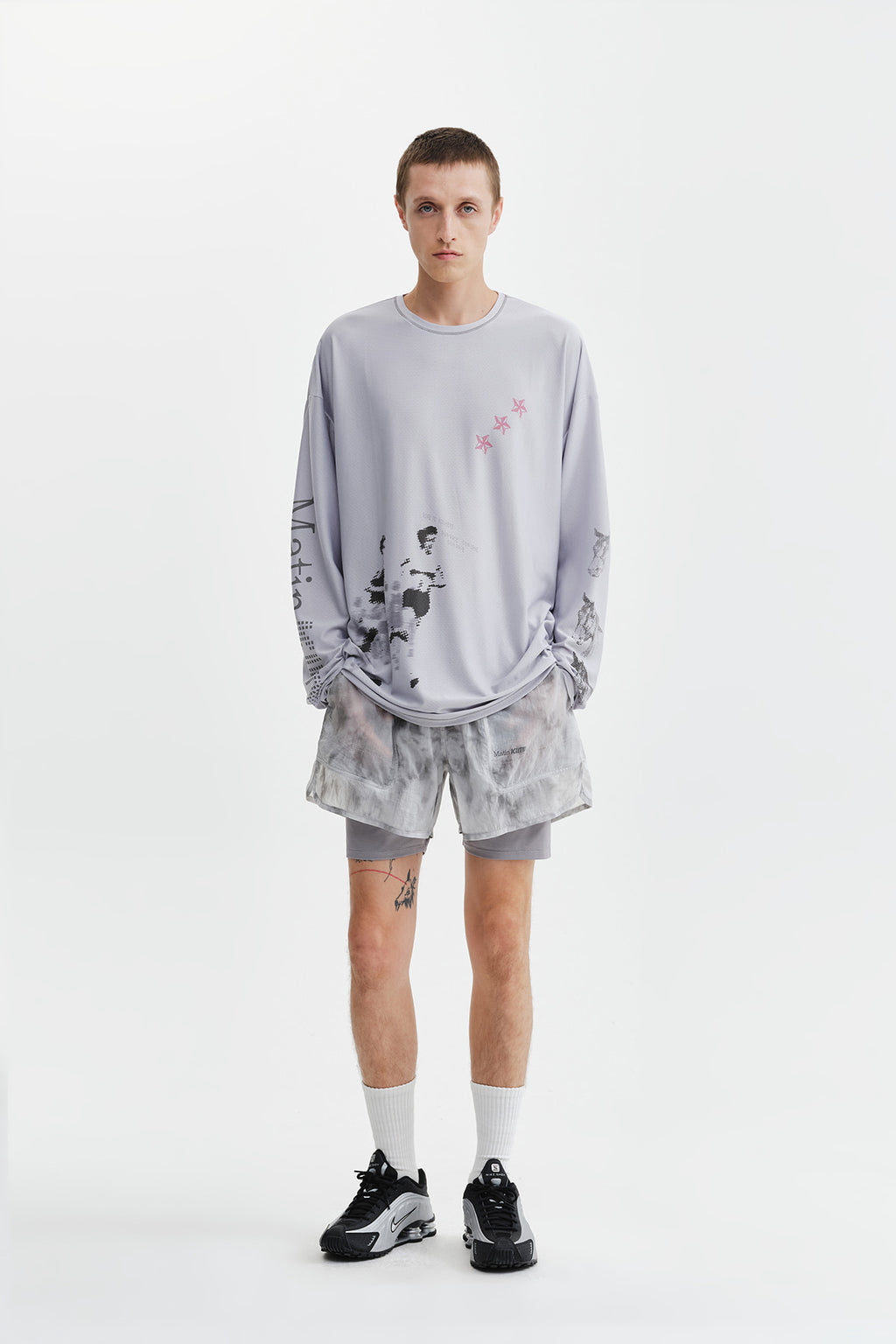 Matin Kim - Matin Pace Graffiti Covered Top (Grey) product image 10 | TRAB K-Fashion Australia