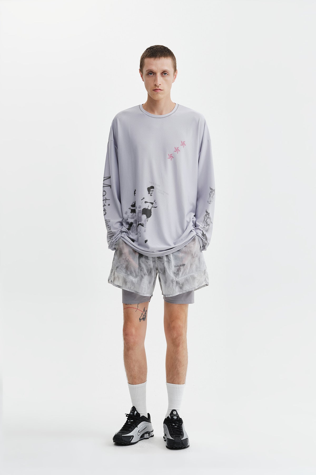 Matin Kim - Matin Pace Graffiti Covered Top (Grey) product image 10 | TRAB K-Fashion Australia