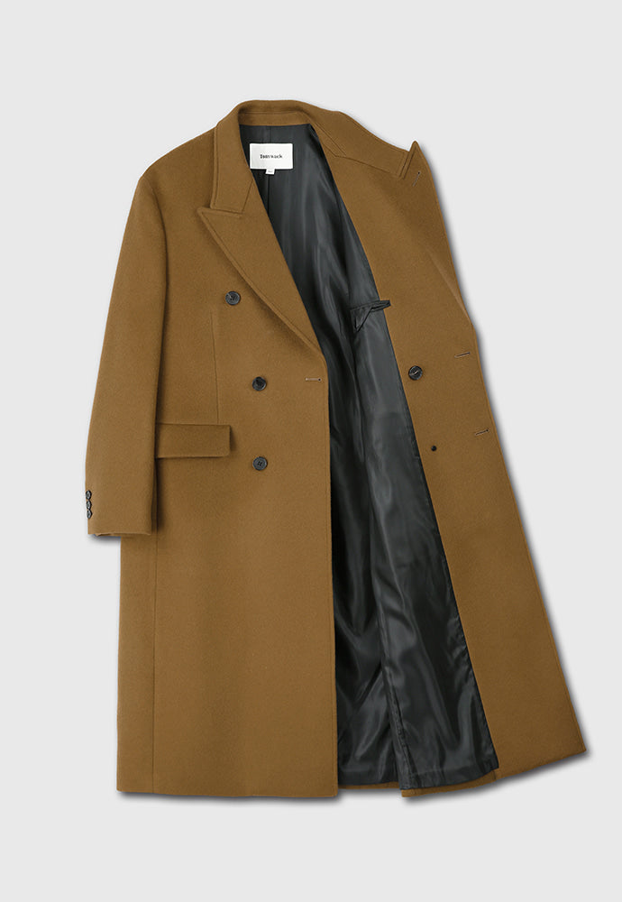 Tonywack - Cashmere Double-Breasted Tailored Coat (Dark Camel) product image 8 | TRAB K-Fashion Australia