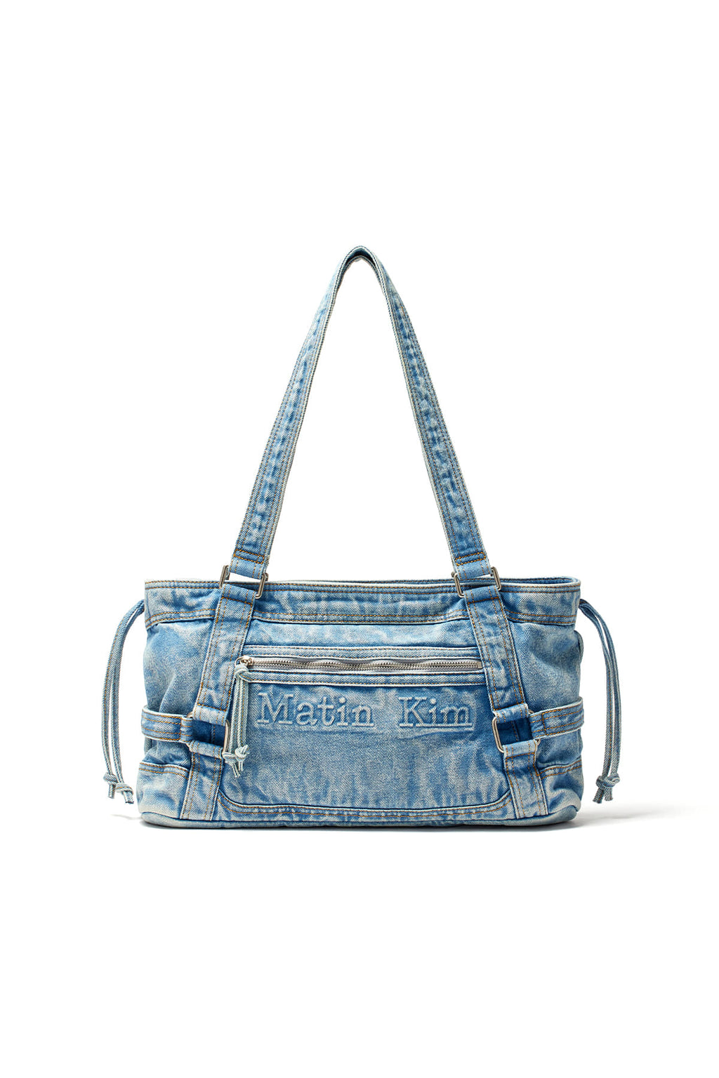 Matin Kim - Matin Washed Denim Square Bag (Light Blue) product image 1 | TRAB K-Fashion Australia