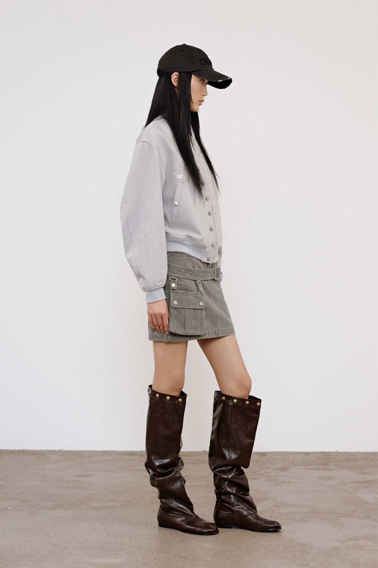 Deinet - Belted Tunnel Skirt (Khaki) product image 6 | TRAB K-Fashion Australia