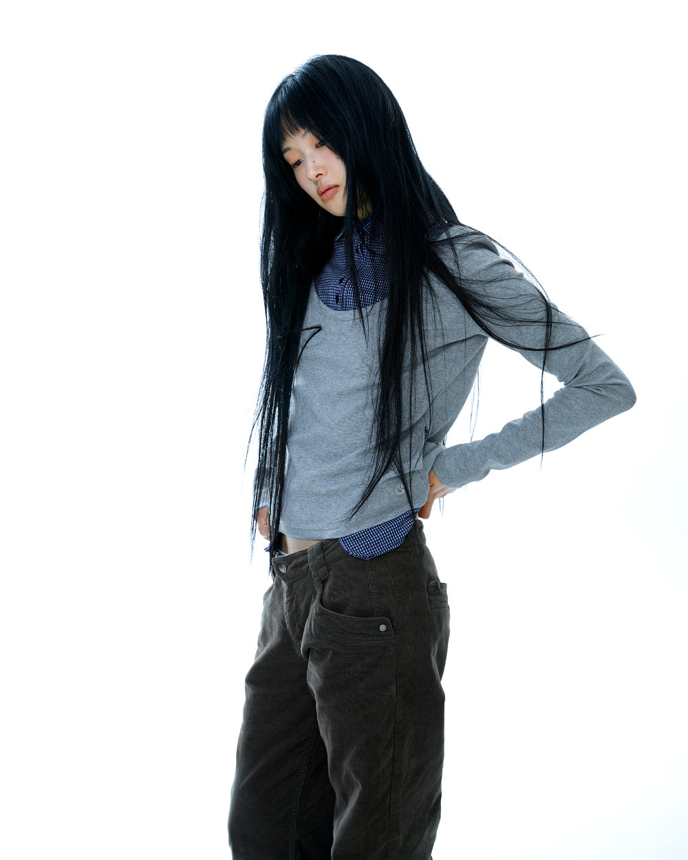 Coyseio - Leaf Cut Corduroy Pants (Brown) product image 10 | TRAB K-Fashion Australia
