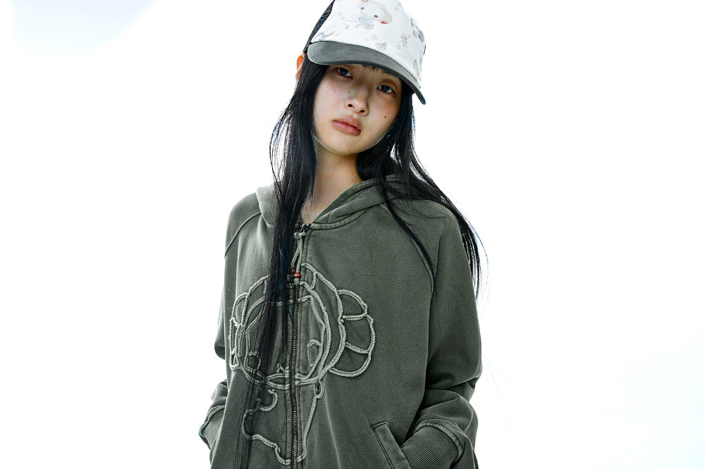 Coyseio - Tiny Whirl Mesh Cap (Charcoal) product image 6 | TRAB K-Fashion Australia