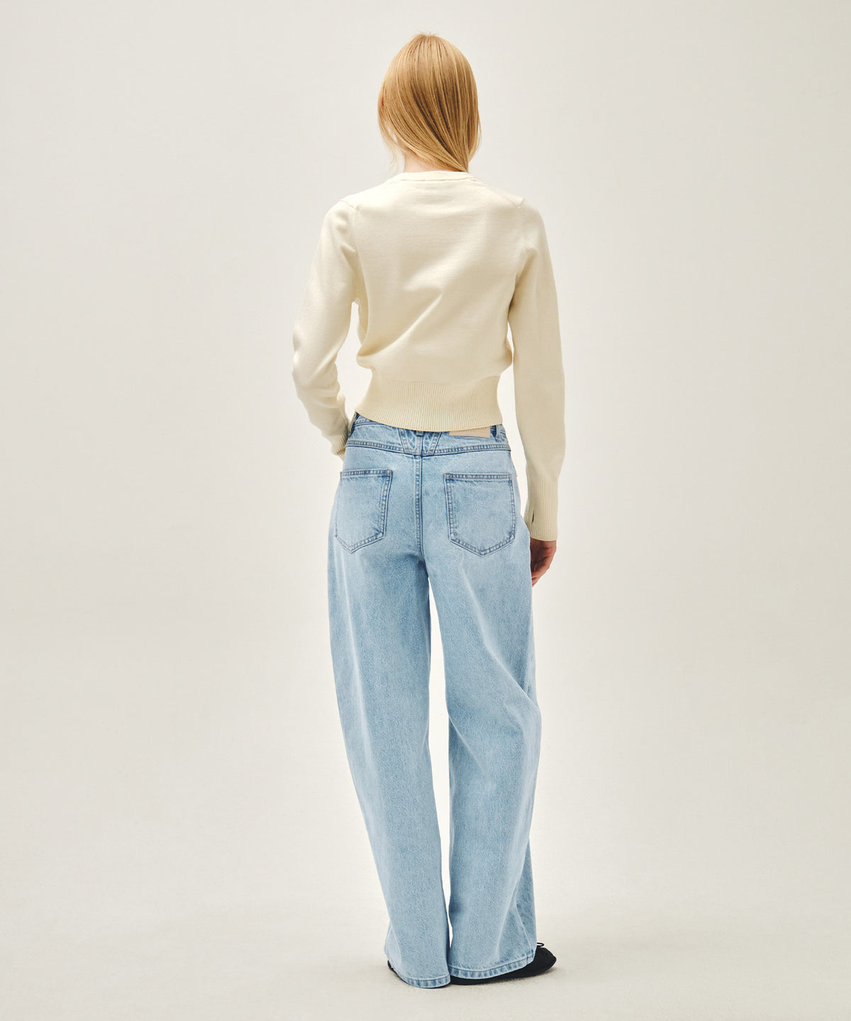 Marithe & Francois Girbaud - Curved Denim Pants (Light Blue) product image 4 | TRAB K-Fashion Australia