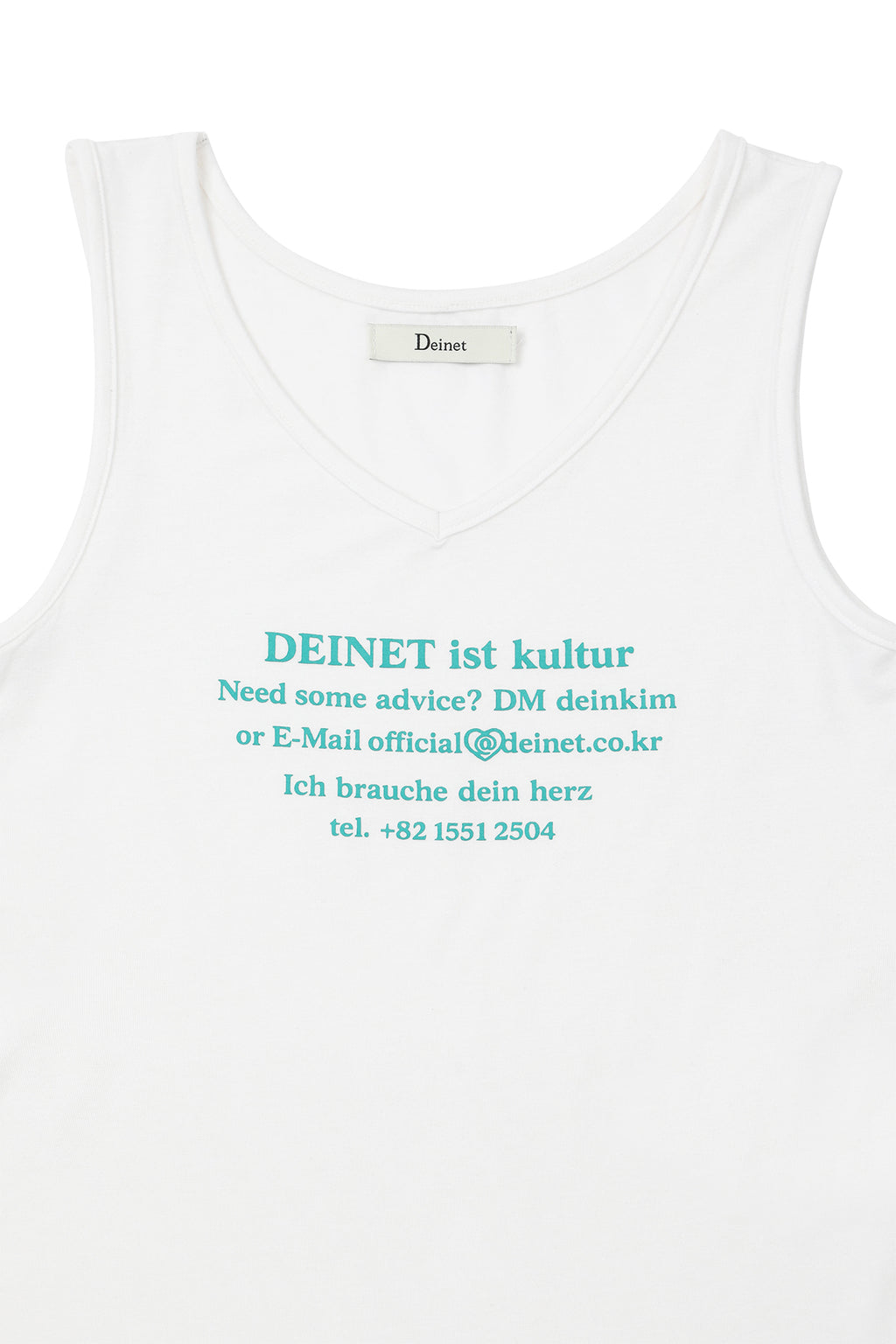 Deinet - V-Neck Lettering Sleeveless (White) product image 10 | TRAB K-Fashion Australia