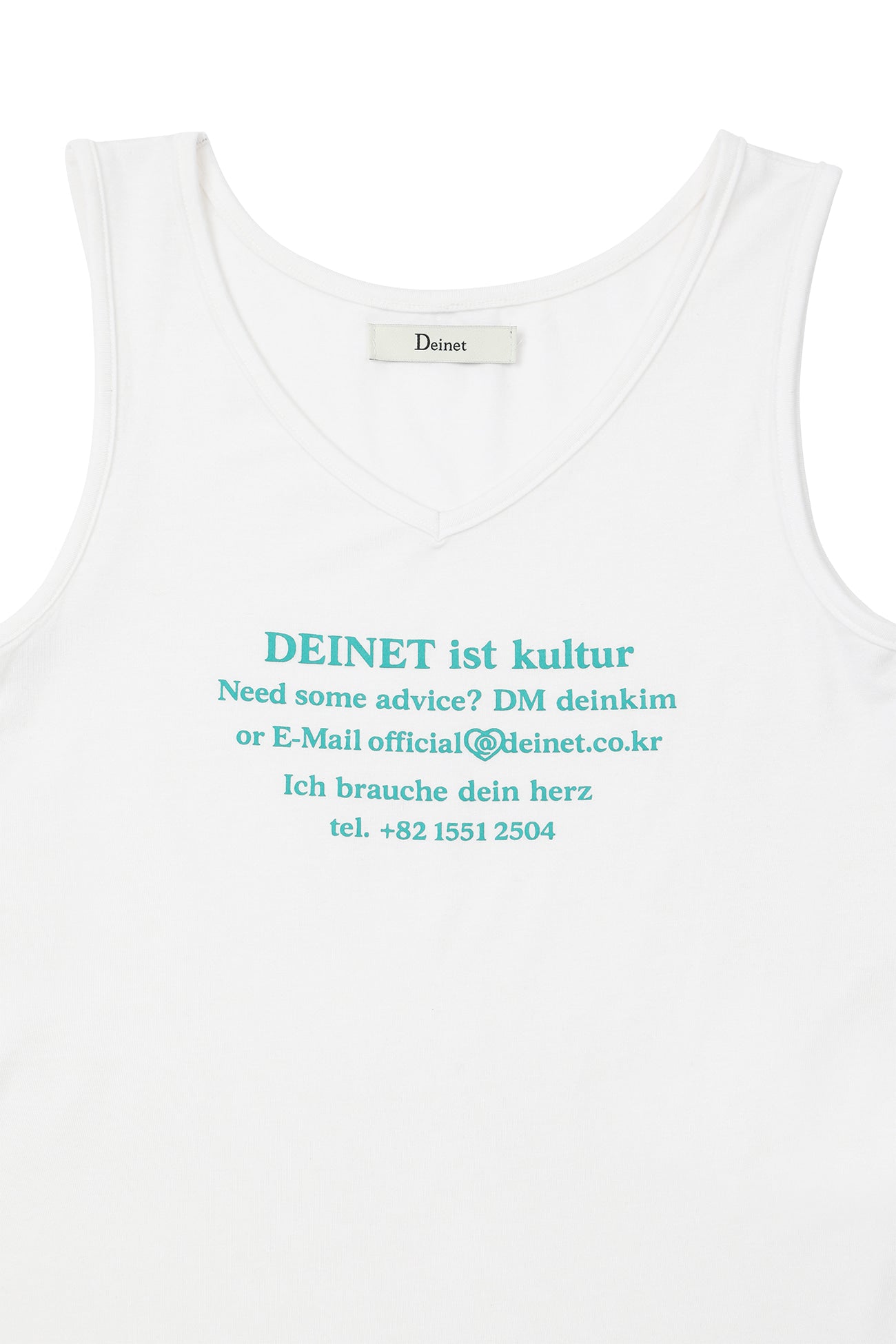 Deinet - V-Neck Lettering Sleeveless (White) product image 10 | TRAB K-Fashion Australia