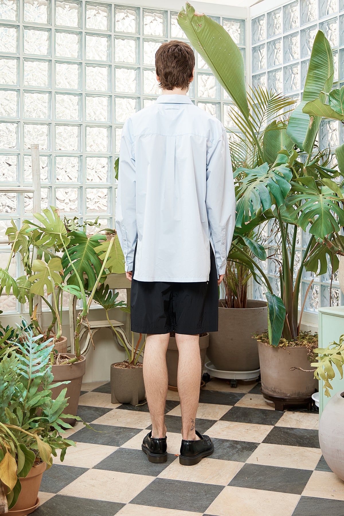 Matin Kim - Pocket Foldover Shirt (Light Blue) product image 9 | TRAB K-Fashion Australia