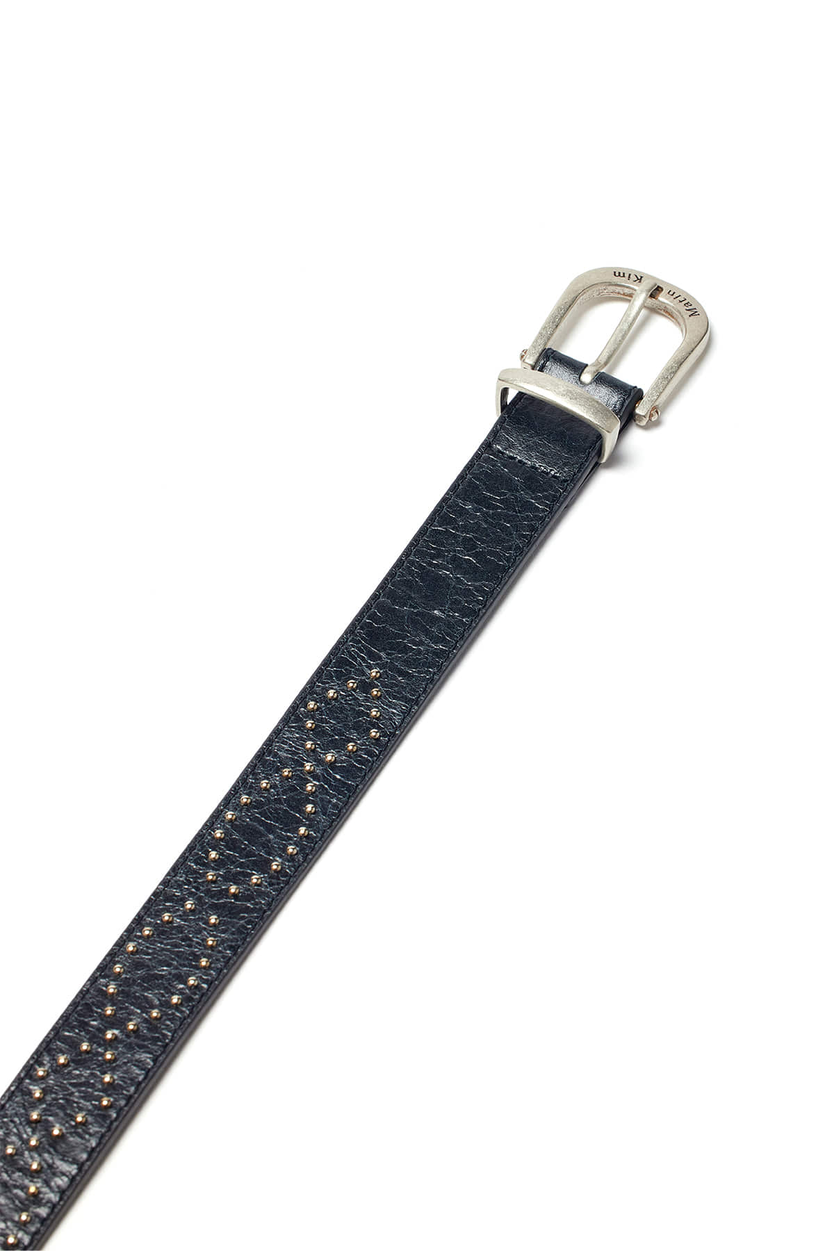 Matin Kim - Matin Logo Stud Leather Belt (Black) product image 2 | TRAB K-Fashion Australia