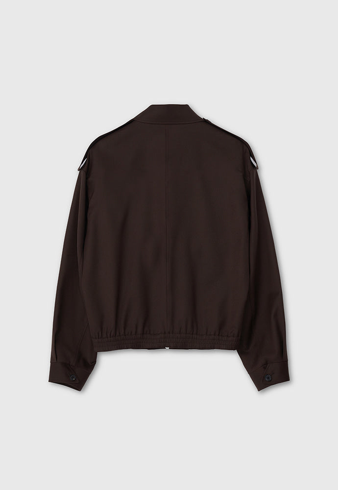 Tonywack - Wool Twill Epaulet Blouson (Brown) product image 10 | TRAB K-Fashion Australia