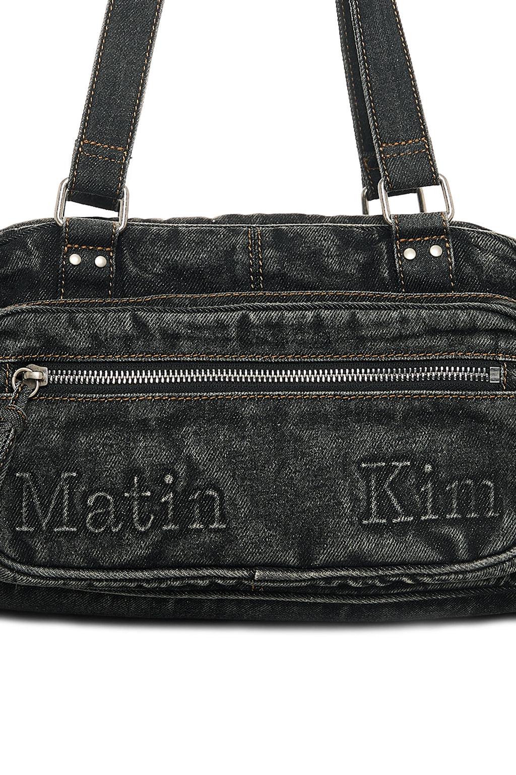 Matin Kim - Matin Dust Denim One Pocket Shoulder Bag (Black) product image 5 | TRAB K-Fashion Australia