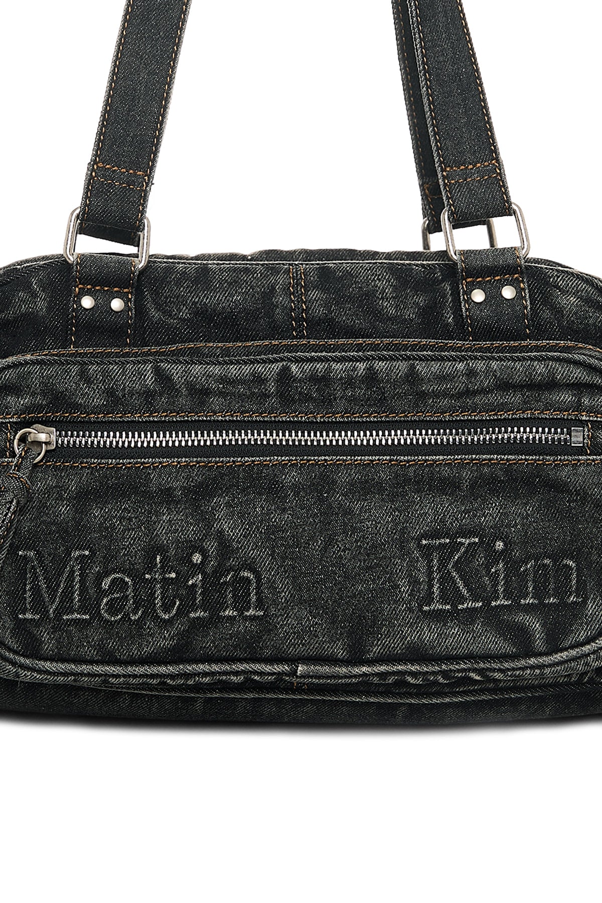 Matin Kim - Matin Dust Denim One Pocket Shoulder Bag (Black) product image 5 | TRAB K-Fashion Australia