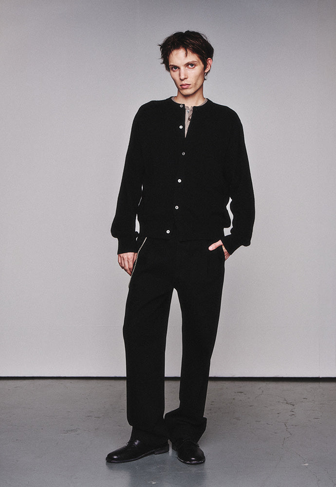 Art if acts - Wholegarment Round Neck Cardigan (Black) product image 4 | TRAB K-Fashion Australia