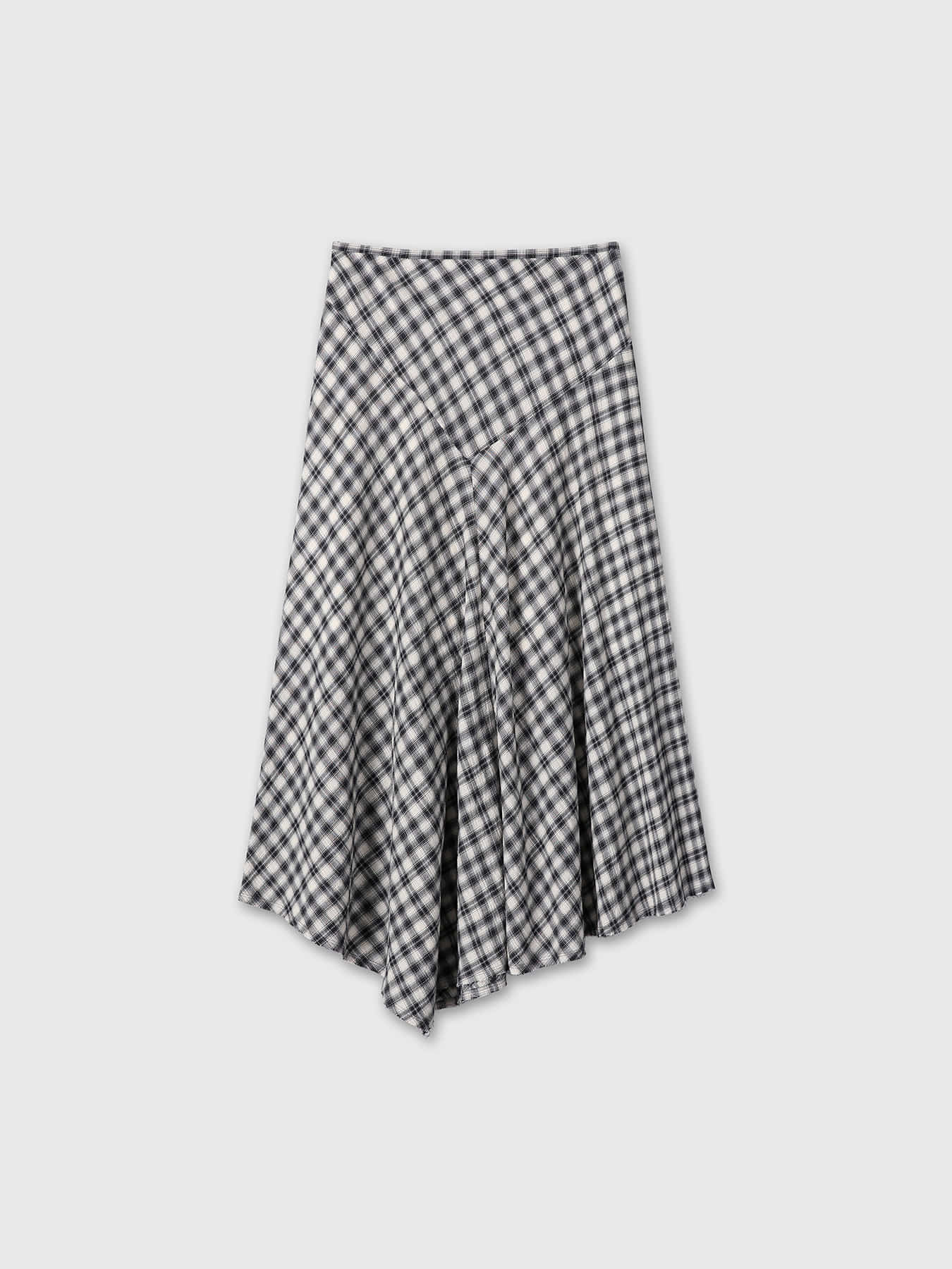 Tonywack - Cotton Check Patchwork Skirt (Black Check) product image 12 | TRAB K-Fashion Australia
