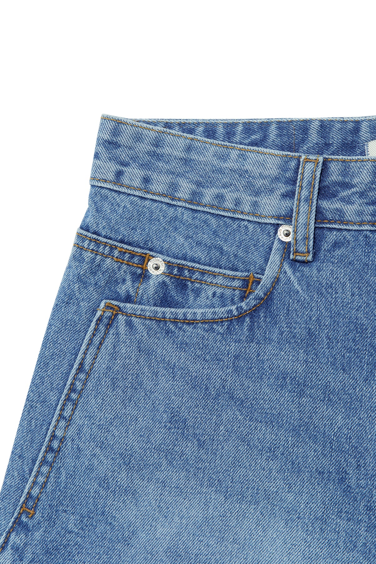 Matin Kim - Stitch Point Denim Shorts (Blue) product image 4 | TRAB K-Fashion Australia