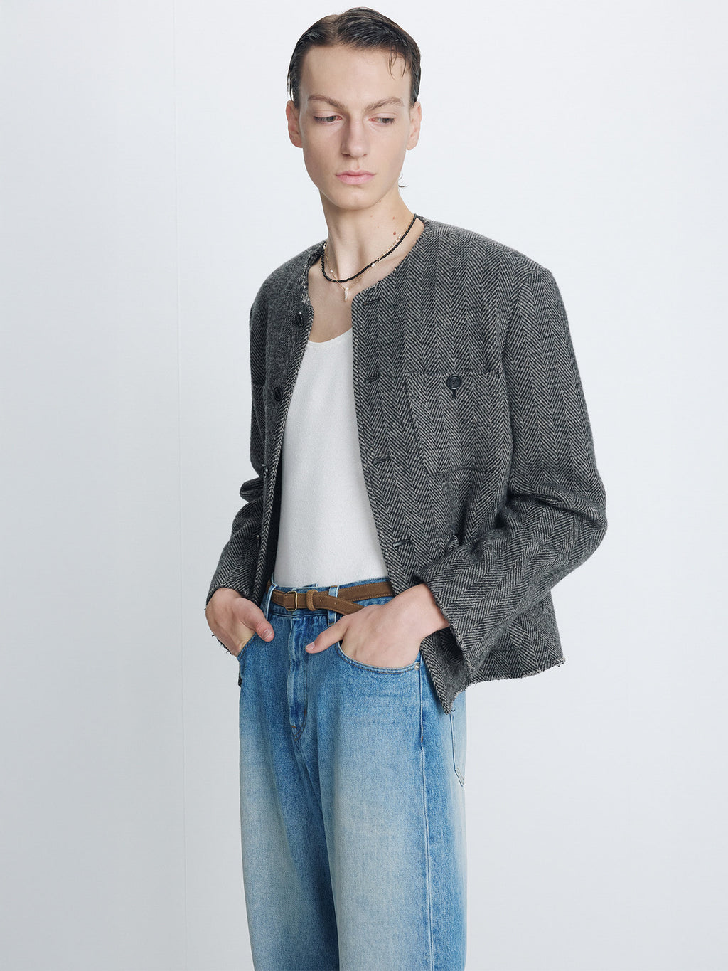 Tonywack - Loose Tapered Denim Jeans (Vintage Washed Blue) product image 8 | TRAB K-Fashion Australia