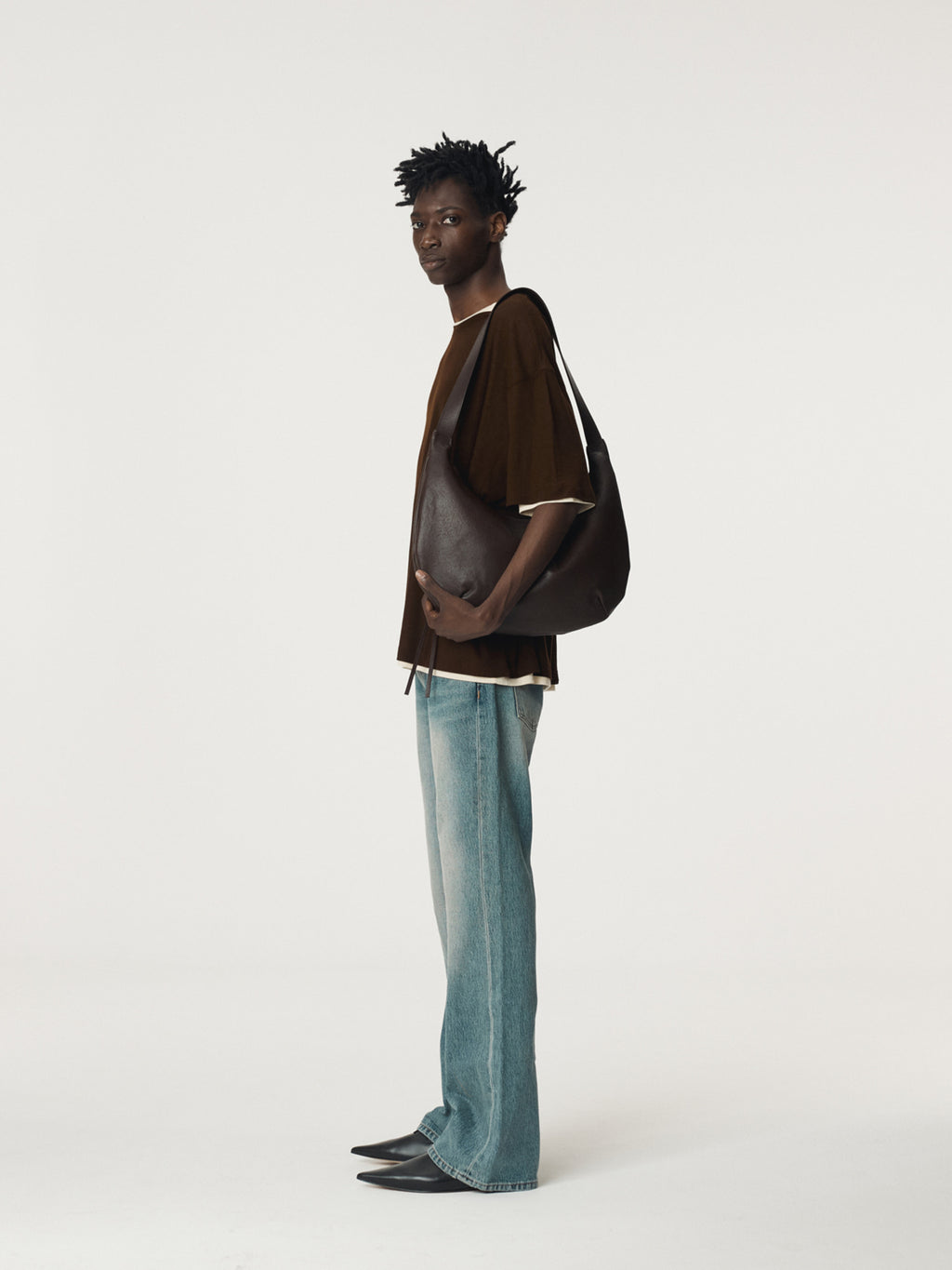 Recto - Layered Wool T-Shirt (Brown) product image 2 | TRAB K-Fashion Australia